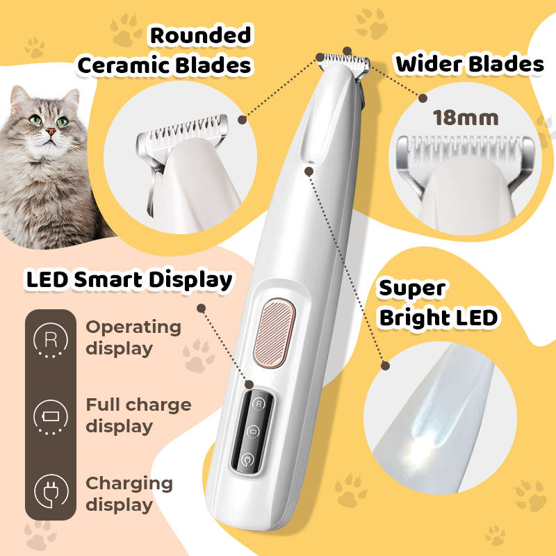 【🎉Dobírka】🐱Vodotěsný dobíjecí holicí strojek s LED světlem-TAB
