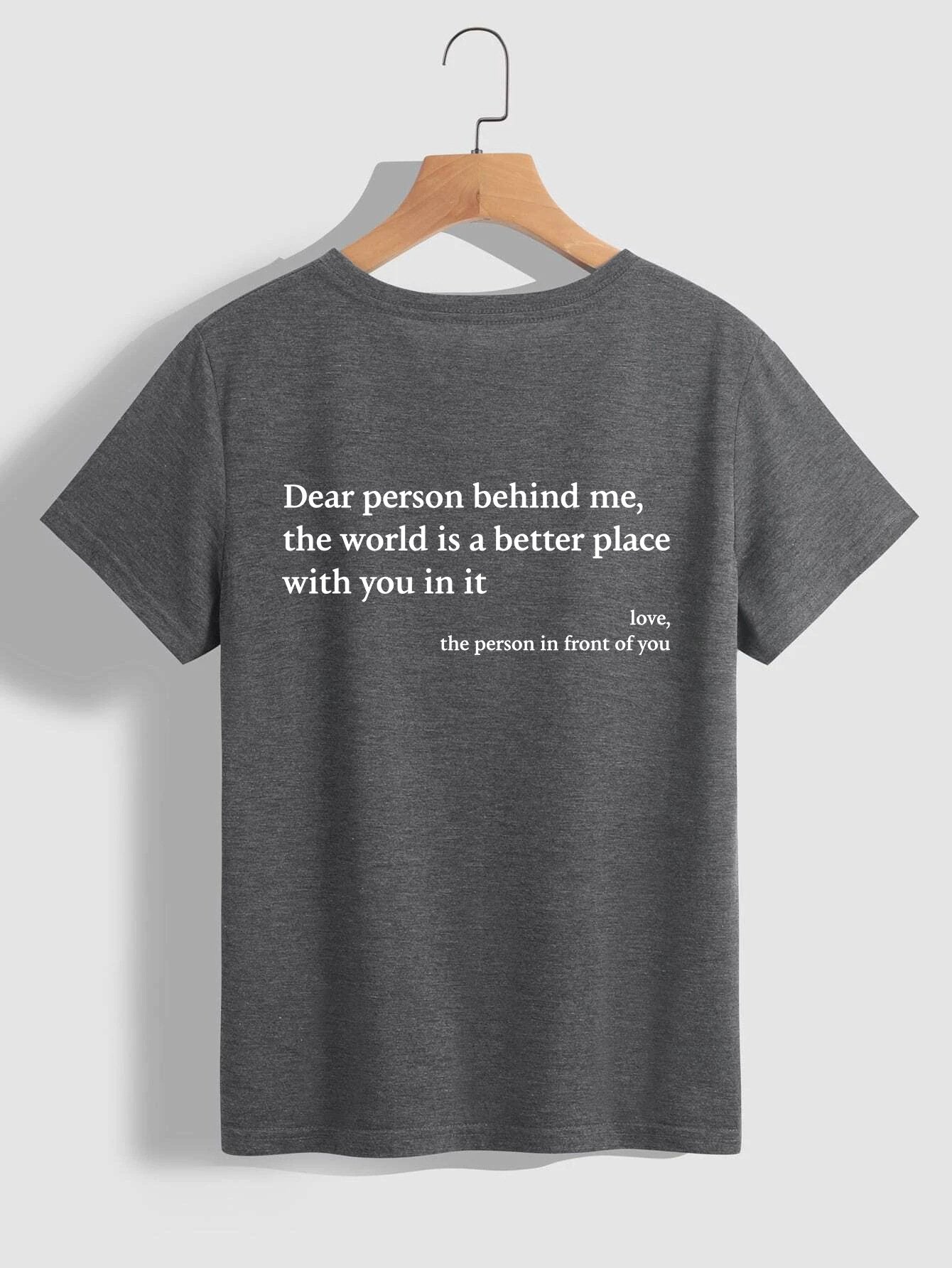 💥Nové unisex tričko s potiskem "Dear Person Behind Me" ve velké velikosti z roku 2025