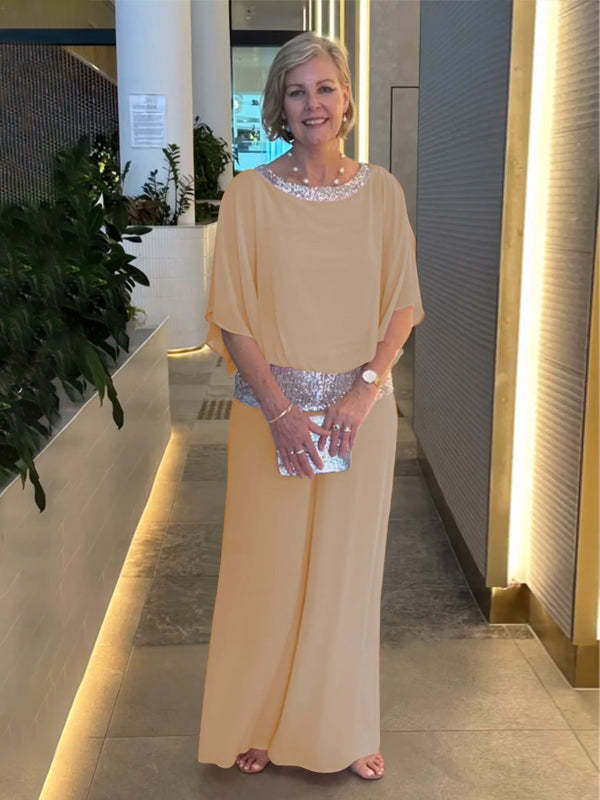 Elegantní dvoudílná sada Colorblock s flitry-TAB