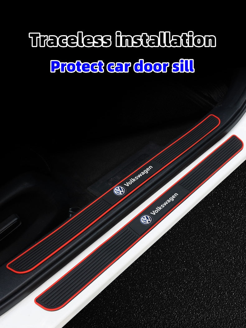Silikonová ochranná lišta na prahy dveří automobilu (se speciálním logem vozu)