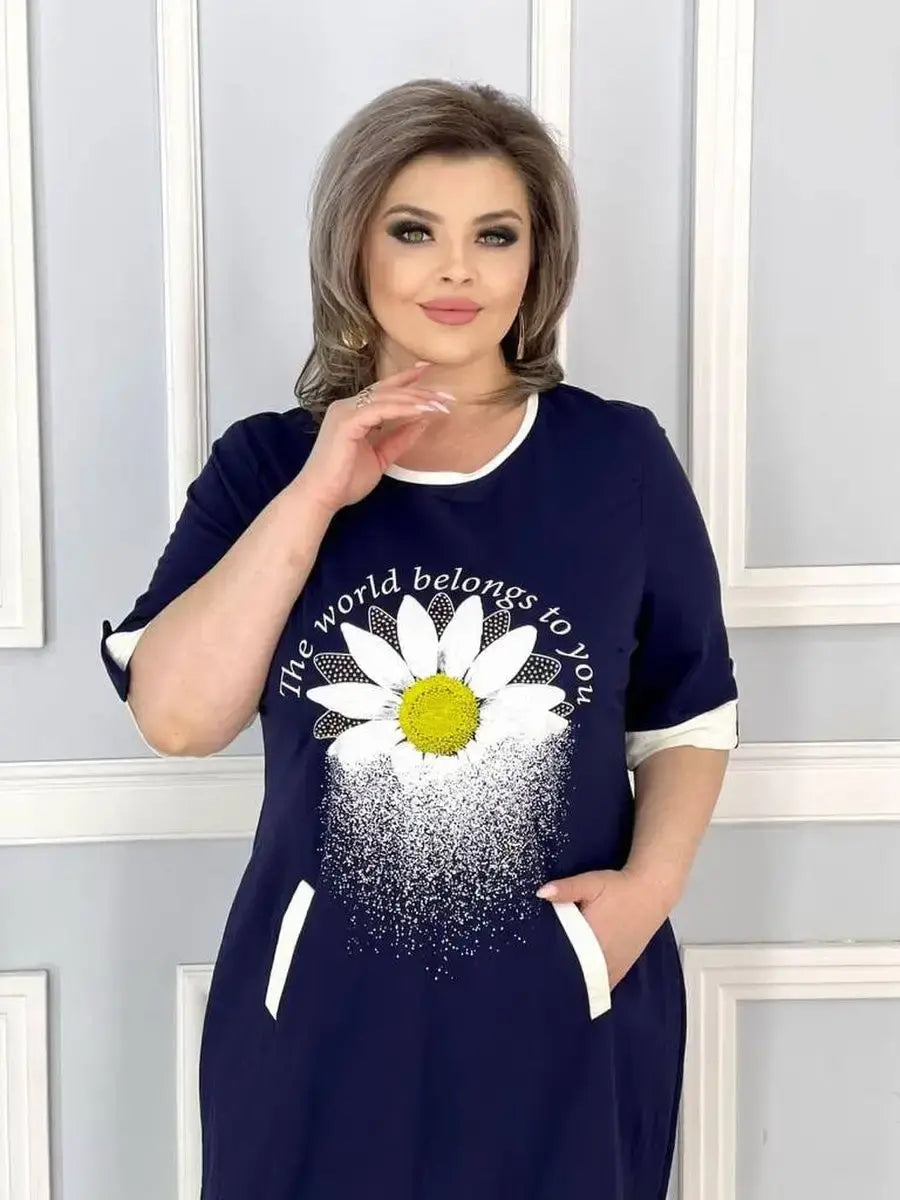 👗Nové módní šaty s novými květinami