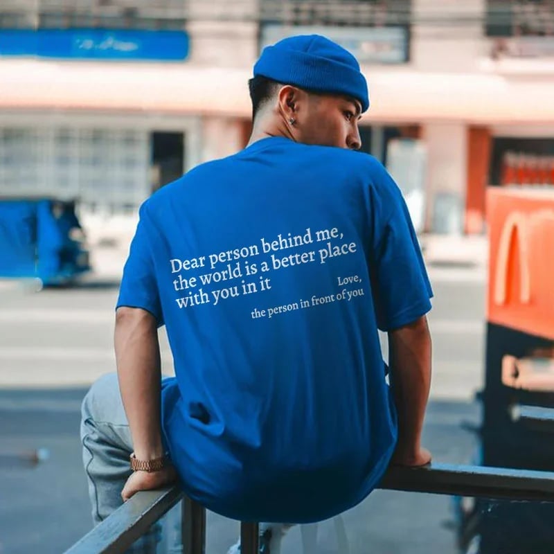 💥Nové unisex tričko s potiskem "Dear Person Behind Me" ve velké velikosti z roku 2025