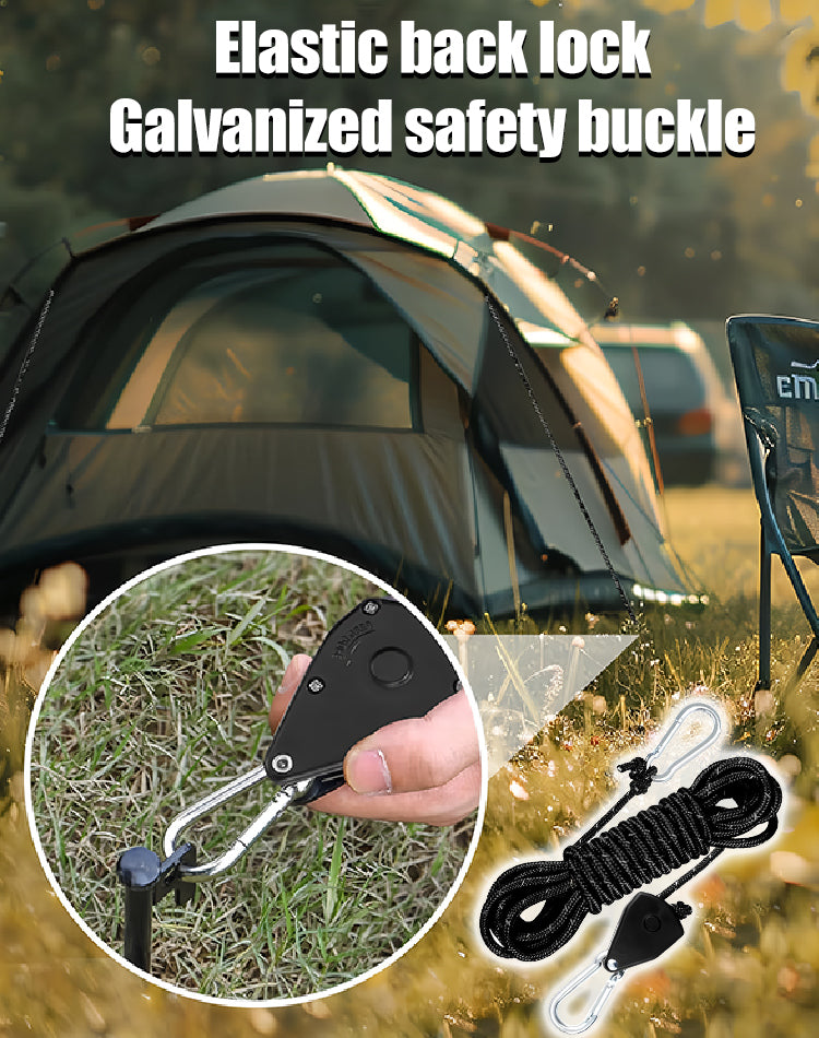 🏕️Venkovní kladkový stahovák lan 📢【s lanem】