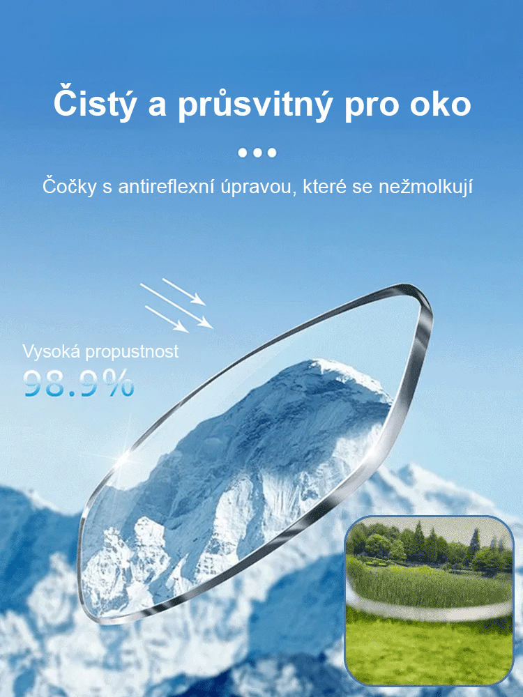 Inteligentní high-tech brýle na čtení odolné proti záření
