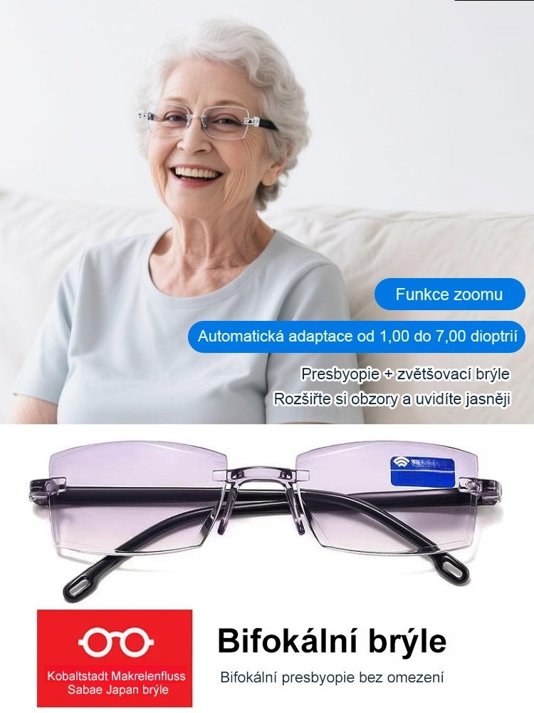 Inteligentní high-tech brýle na čtení odolné proti záření