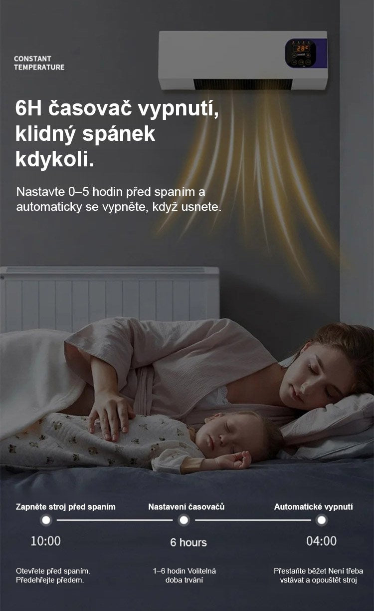 Nástěnná klimatizace s funkcemi chlazení a topení