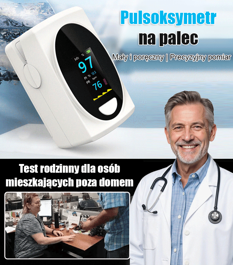 ❄️🔥Zaawansowany pulsoksymetr z dokładnością procentową