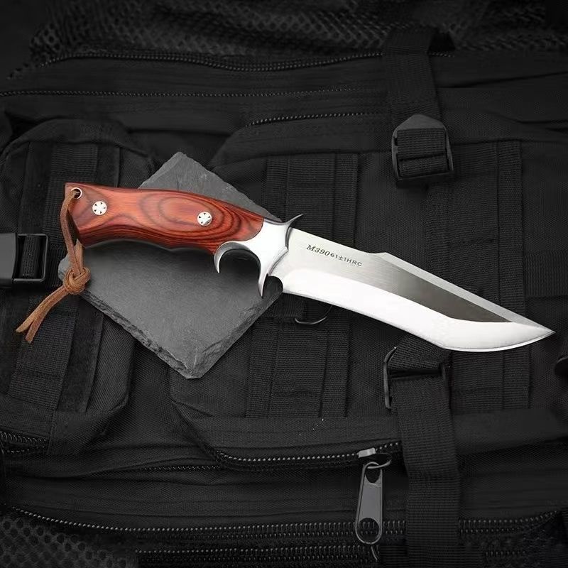🔥Nůž German Dawn M390 s dřevěnou rukojetí a krátkou rukojetí