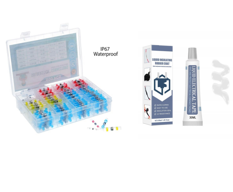 Wodoodporny zestaw złączy do przewodów lutowniczych