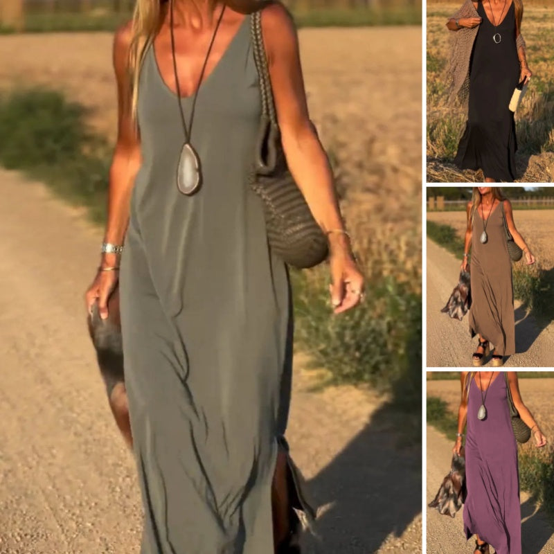 🔥👗Dámské maxi šaty s výstřihem ve tvaru srdce