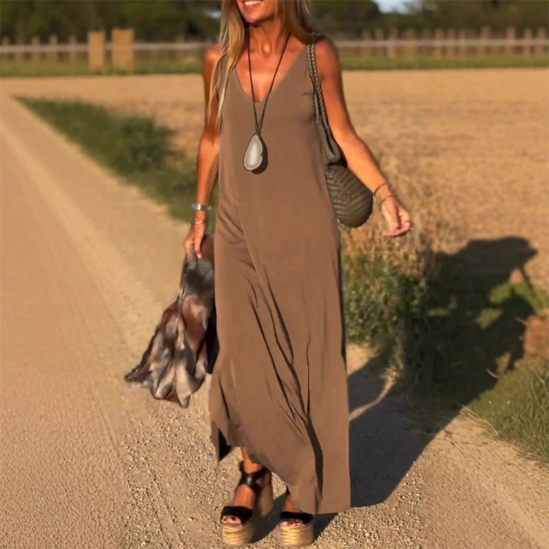 🔥👗Dámské maxi šaty s výstřihem ve tvaru srdce