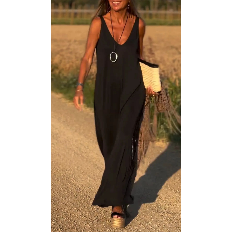 🔥👗Dámské maxi šaty s výstřihem ve tvaru srdce