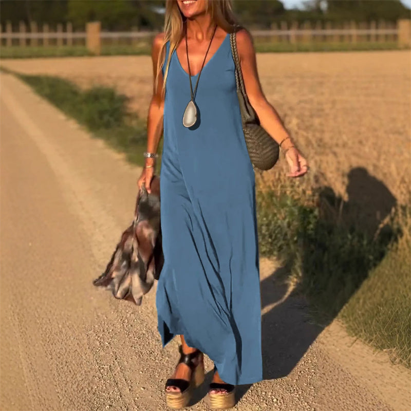 🔥👗Dámské maxi šaty s výstřihem ve tvaru srdce