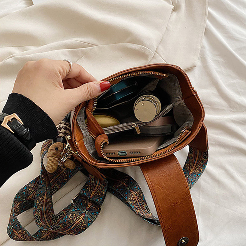👜Taška ve vintage stylu s nastavitelným širším ramenním popruhem