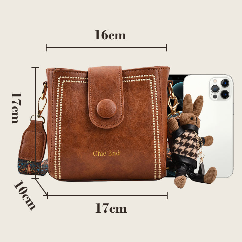 👜Taška ve vintage stylu s nastavitelným širším ramenním popruhem