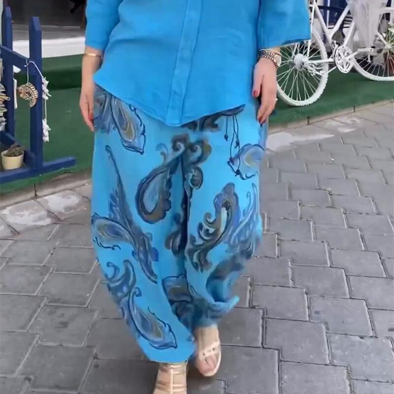 💖 Dámské ležérní top a široké kalhoty s dlouhým rukávem ✨