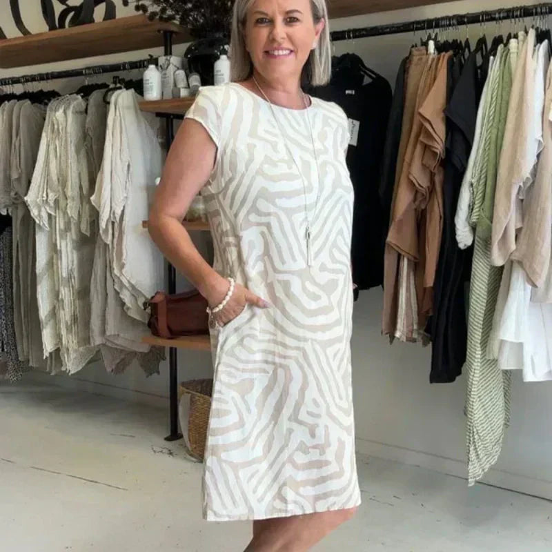 🎁Neformální šaty s potiskem v bohémském vintage stylu z roku 2025👗