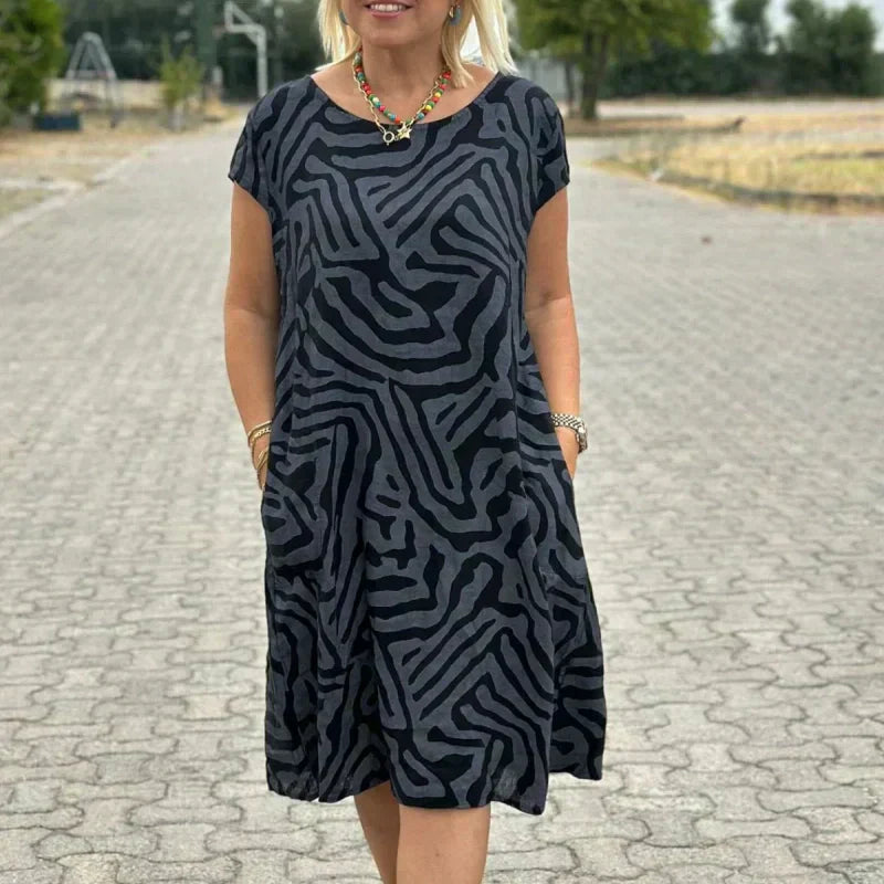 🎁Neformální šaty s potiskem v bohémském vintage stylu z roku 2025👗