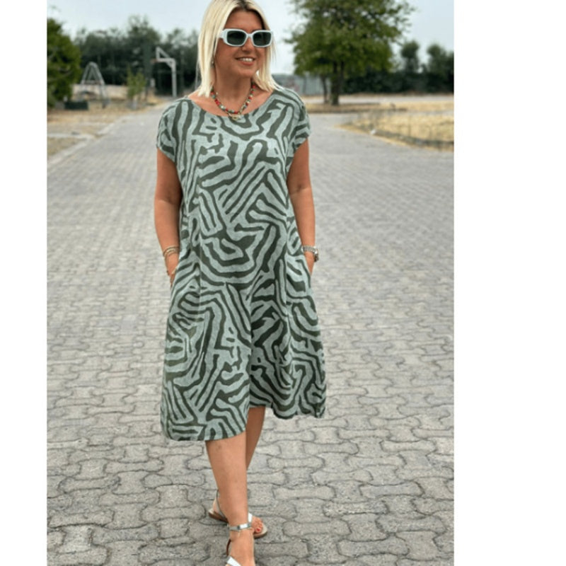 🎁Neformální šaty s potiskem v bohémském vintage stylu z roku 2025👗