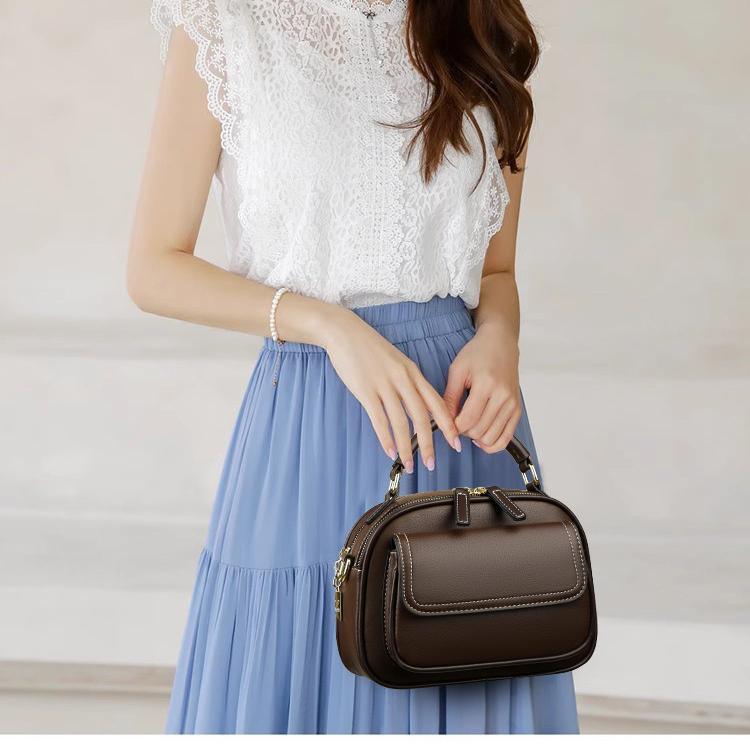 【🎊Nové produkty 30% sleva】👜Elegantní dvouvrstvá crossbody kabelka se širokým popruhem