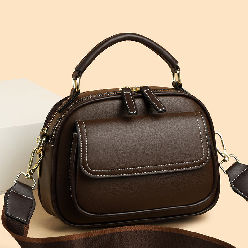 【🎊Nové produkty 30% sleva】👜Elegantní dvouvrstvá crossbody kabelka se širokým popruhem