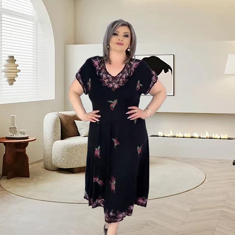 🌺Dámské šaty s výstřihem do V