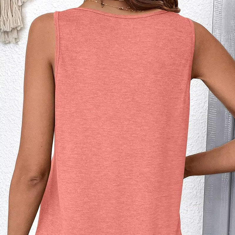 👚Dámské tričko bez rukávů s výstřihem do V