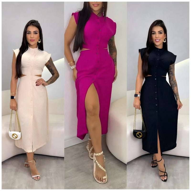 【S-2XL】👗Dámské elegantní šaty s rozparkem