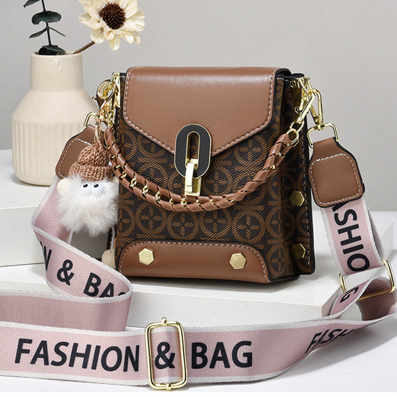 Dámská módní kožená crossbody kabelka