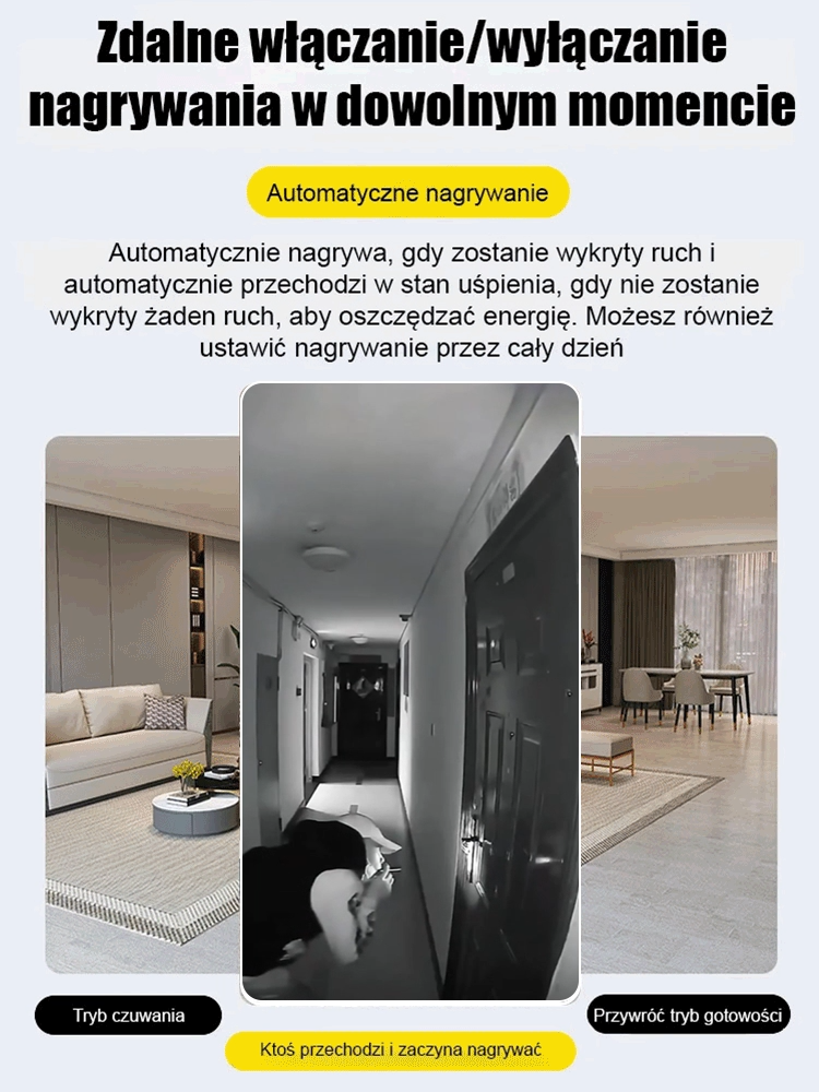 【Niewidoczna bezprzewodowa】kamera WIFI S2 z funkcją stabilizacji obrazu w wysokiej rozdzielczości