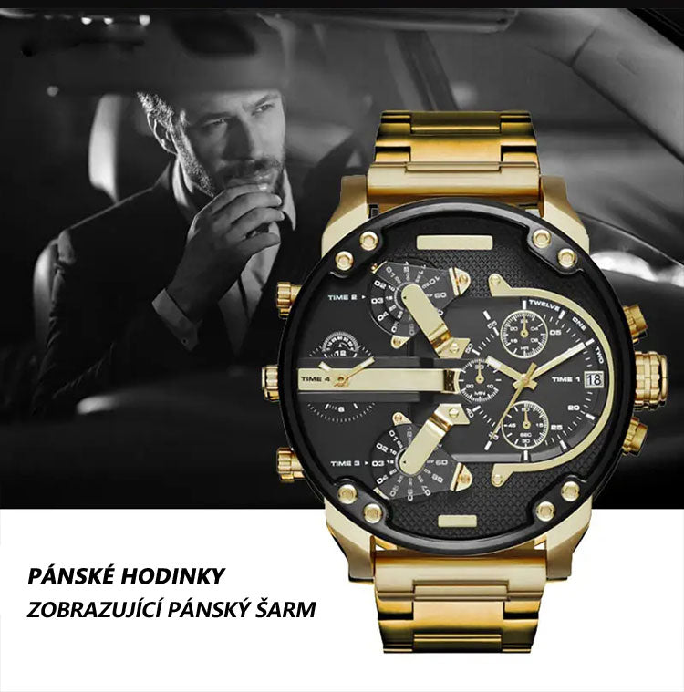 Pánské hodinky s velkým ciferníkem