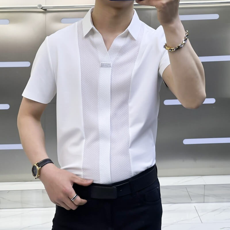 👔 Pánská patchworková košile v business neformálním stylu