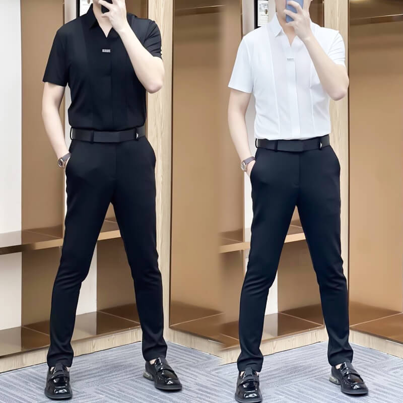 👔 Pánská patchworková košile v business neformálním stylu