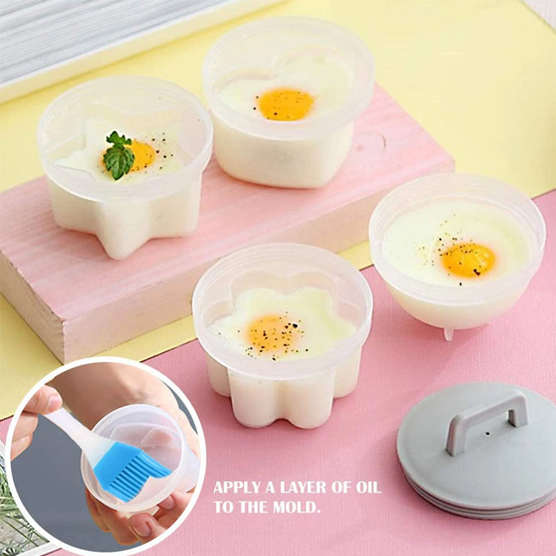 Rozkošná forma na vejce na tvrdo🥚🥚 4 ks/sada se štětcem