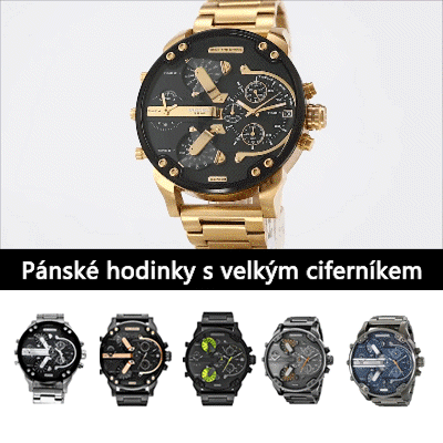 Pánské hodinky s velkým ciferníkem