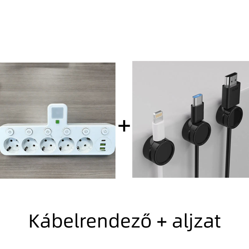 🔌⚡Inteligentny kabel zasilający z portami USB (wtyczka EU)