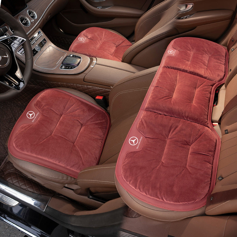 Krótka pluszowa poduszka na zimowe siedzenie samochodowe