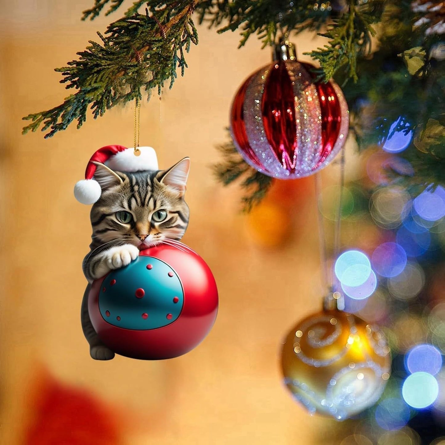 🎄10 kusů 😻Kočičí ozdoby na vánoční stromeček✨ Závěsné kočičí ozdoby