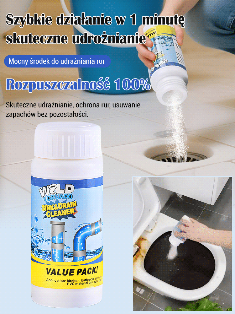 Silny środek do udrażniania rur