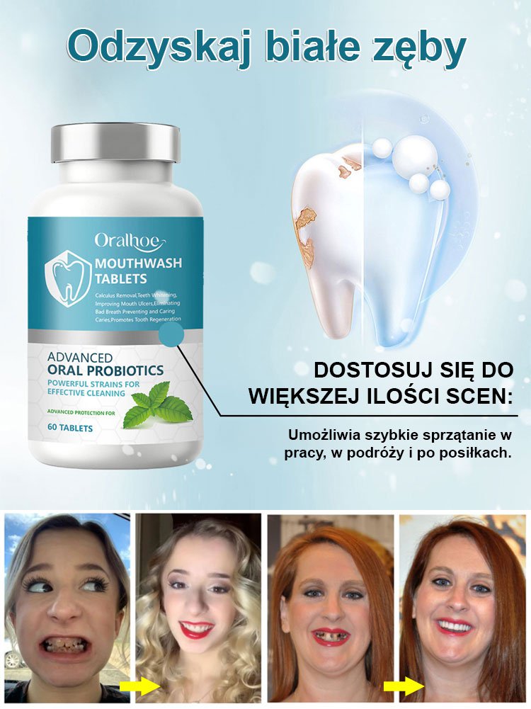 Tabletki musujące do regeneracji zębów