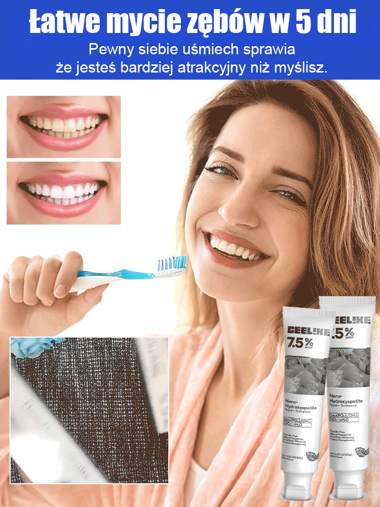 Hydroksyapatyt Whitening Pasta do zębów
