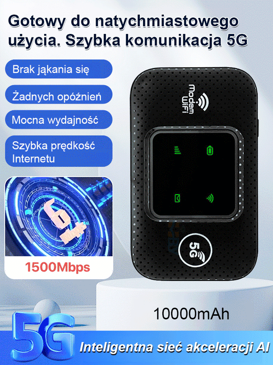 【Po wyjęciu z pudełka】 Nieograniczone szybkie przenośne Wi-Fi 5G
