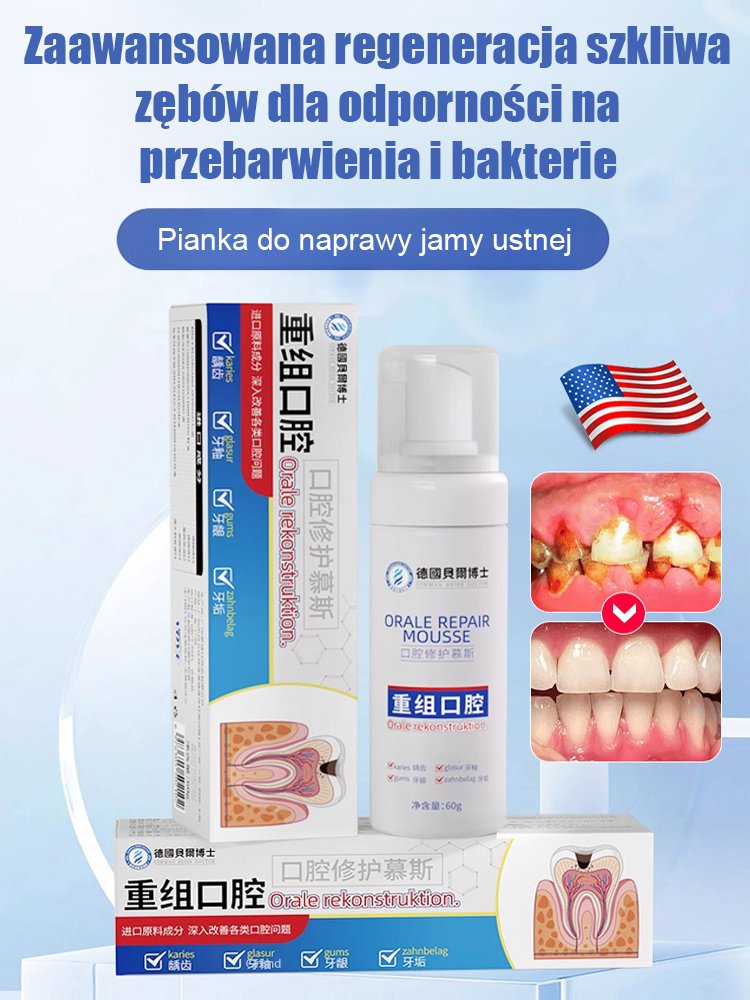 Medyczna pianka regeneracyjna do jamy ustnej klasy medycznej