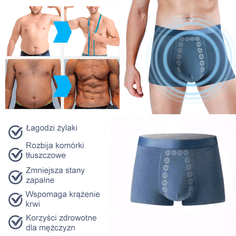 Majtki do masażu magnetycznego męskiego