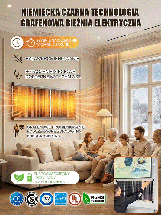 【5-sekundowe szybkie nagrzewanie】Niemiecka technologia grafenowa - ogrzewanie ścienne