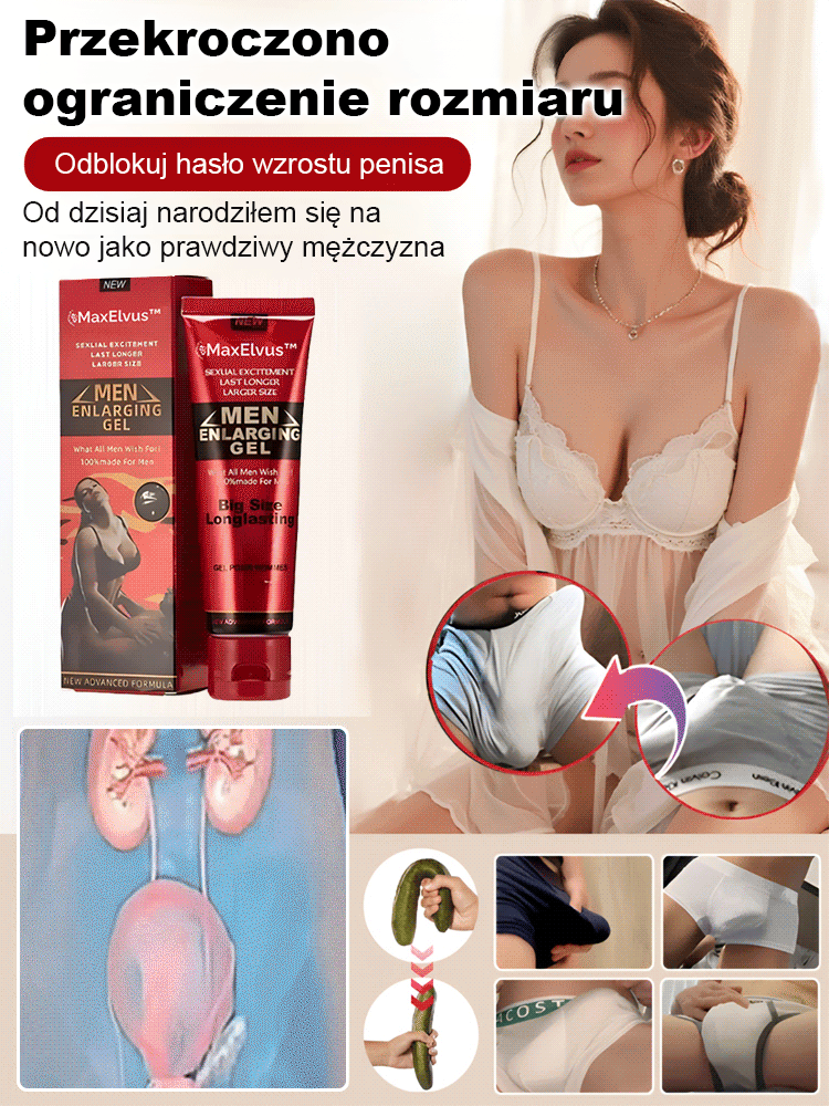 Wzrost o 7 cm w 7 dni Całkowicie naturalny krem powiększający dla mężczyzn