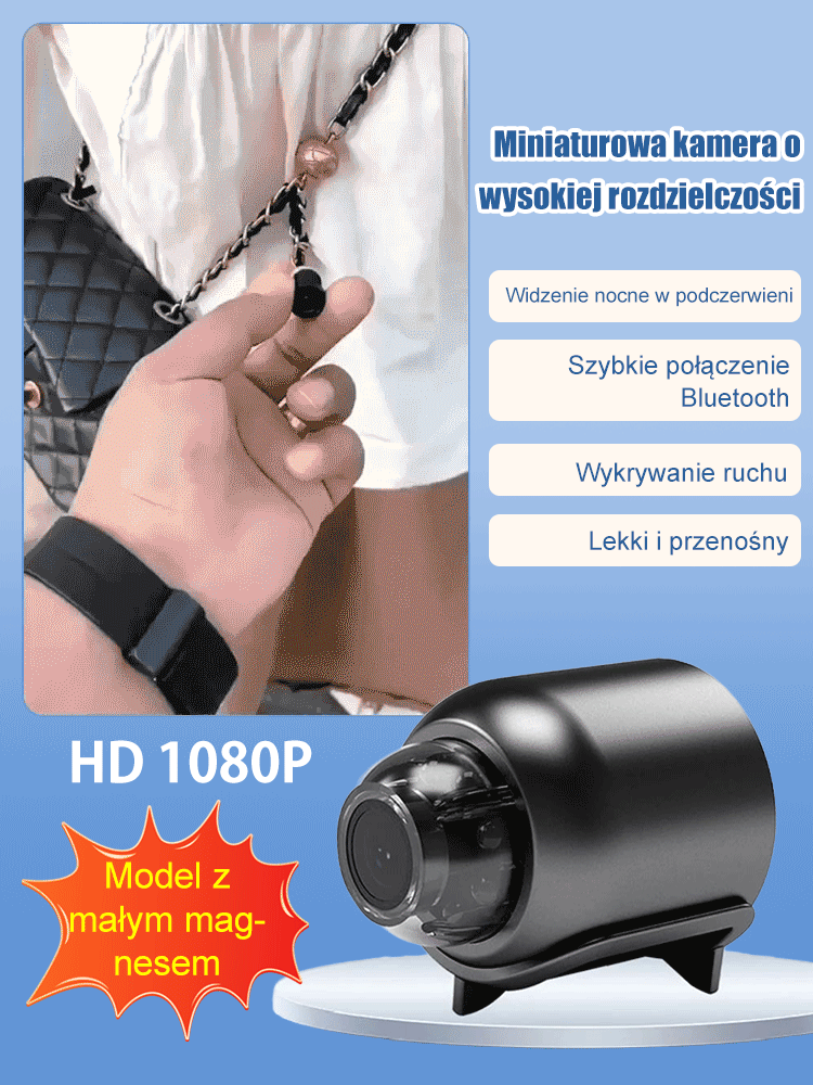 Miniaturowa kamera o wysokiej rozdzielczości bez martwych punktów