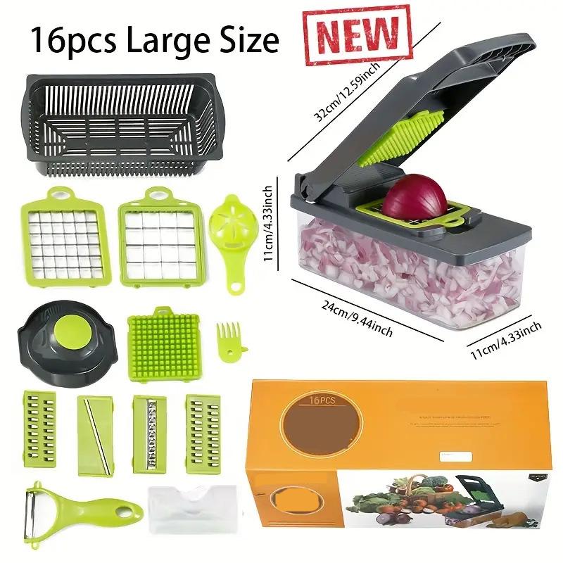 🎊 16-częściowy zestaw  🎊 Wielofunkcyjna krajalnica do owoców i warzyw