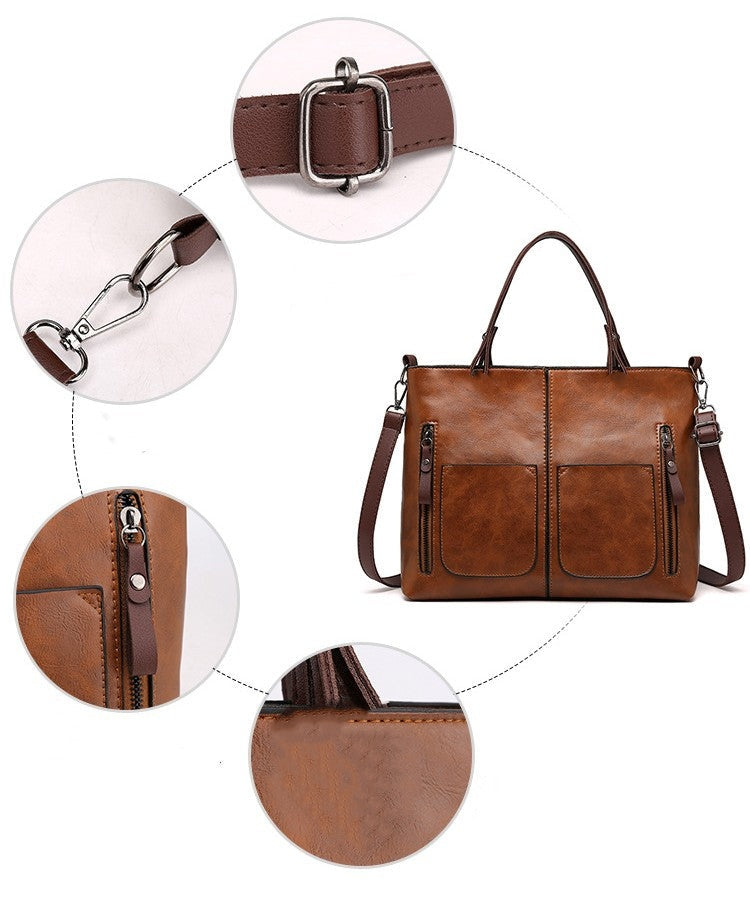 👜Dámská vintage kožená taška přes rameno