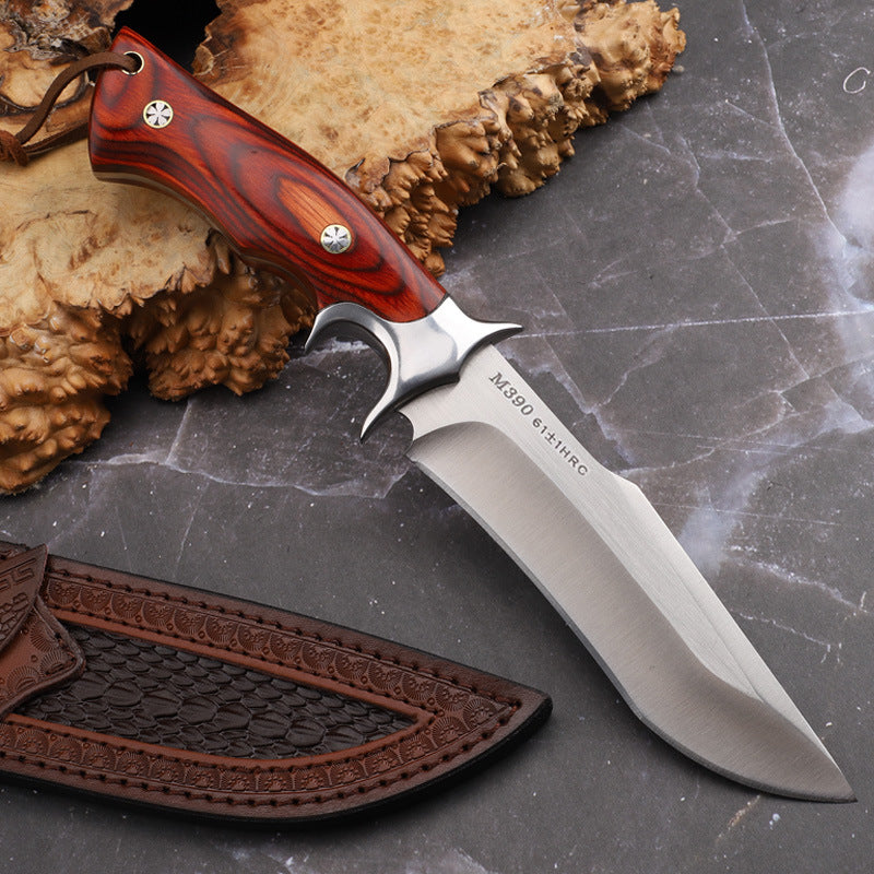 🔥Nůž German Dawn M390 s dřevěnou rukojetí a krátkou rukojetí